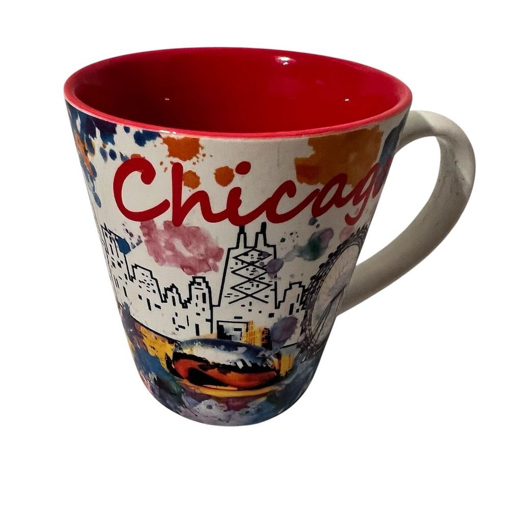 City Merchandise Chicago Skyline 16 oz Multicolored Ceramic Mug